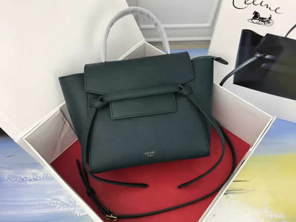 Replica Celine Flap Bag Dark Green Shoulder Bag With 1:1 Quality